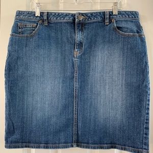 Lands End Jean Skirt